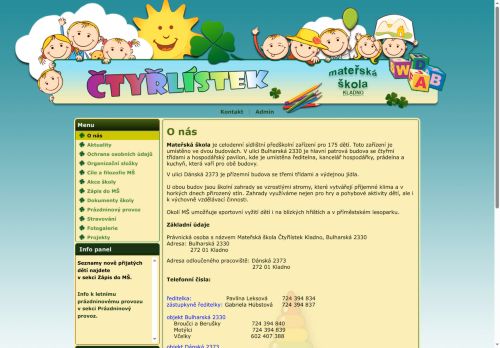 Zobrazit webové stránky Mateřská škola Čtyřlístek