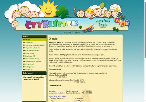 Zobrazit webové stránky Mateřská škola Čtyřlístek