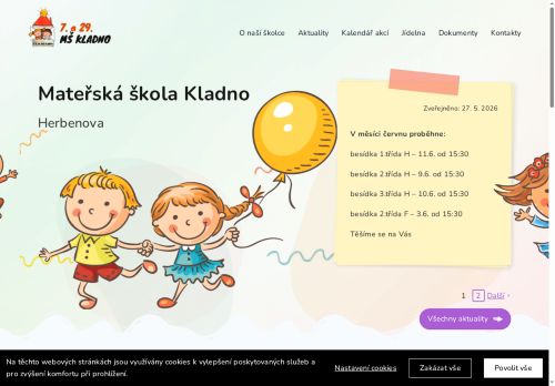 Mateřská škola Kladno, Herbenova 1900 nabízí práci na pozici Učitelé v oblasti předškolní výchovy v obci Kladno