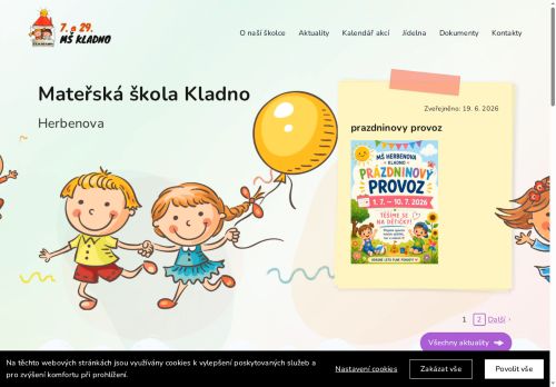 Zobrazit webové stránky Mateřská škola Kladno Herbenova