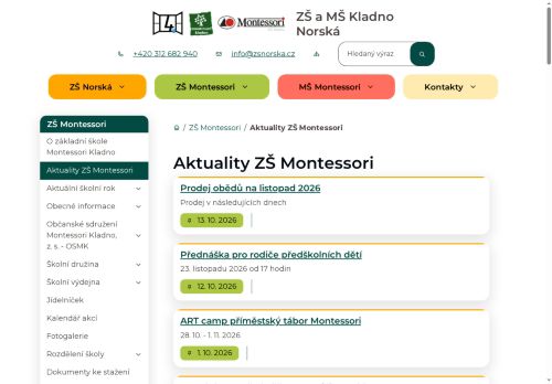 Zobrazit webové stránky Základní škola Montessori