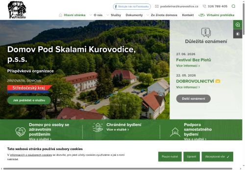 Domov Pod Skalami Kurovodice, poskytovatel sociálních služeb nabízí práci na pozici Všeobecná sestra v obci Mnichovo Hradiště