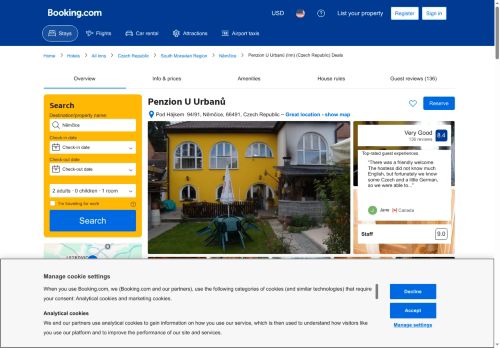 Zobrazit webové stránky Penzion a restaurace U Urbanů