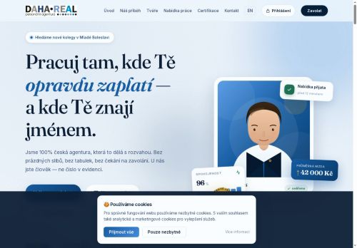 Webové stránky DAHA-REAL s.r.o., Benátky nad Jizerou