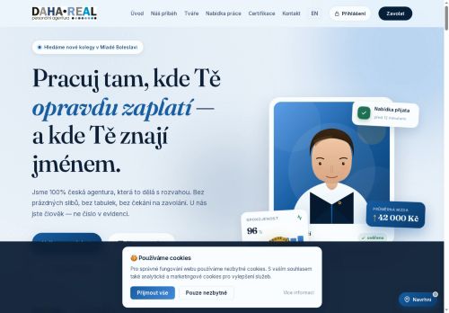Webové stránky DAHA-REAL s.r.o., Mnichovo Hradiště