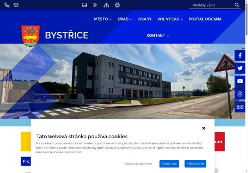Zobrazit webové stránky Městský úřad Bystřice