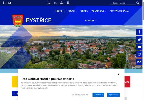 Zobrazit webové stránky Městský úřad Bystřice