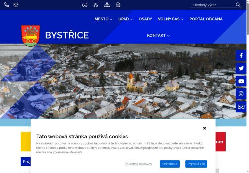 Zobrazit webové stránky Městský úřad Bystřice