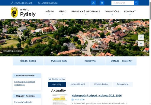 Zobrazit webové stránky Městský úřad Pyšely