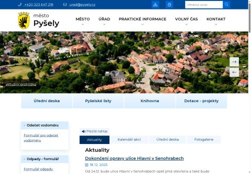 Zobrazit webové stránky Městský úřad Pyšely