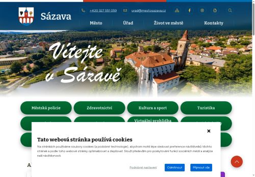 Zobrazit webové stránky Městský úřad Sázava