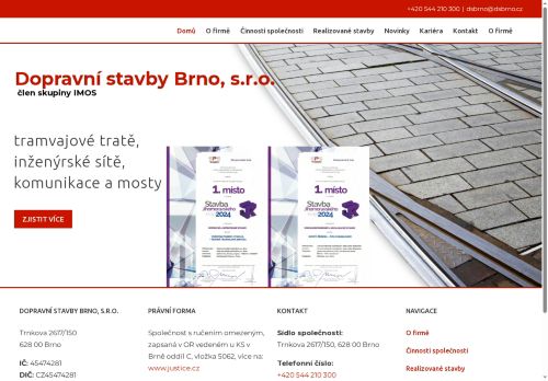 Dopravní stavby Brno, s.r.o. nabízí práci na pozici stavební dělník v obci Brno