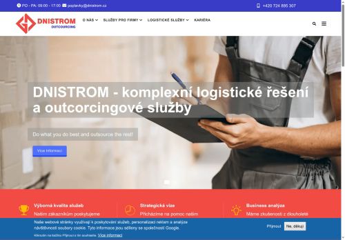 Webové stránky Dnistrom s.r.o., Kosmonosy