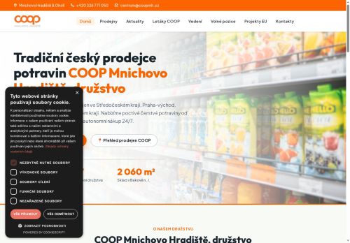 COOP Mnichovo Hradiště, družstvo nabízí práci na pozici PRODAVAČ/KA v obci Mnichovo Hradiště