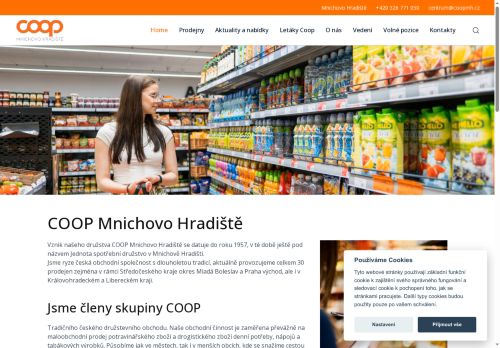 COOP Mnichovo Hradiště, družstvo nabízí práci na pozici VEDOUCÍ PRODEJNY v obci Jabkenice