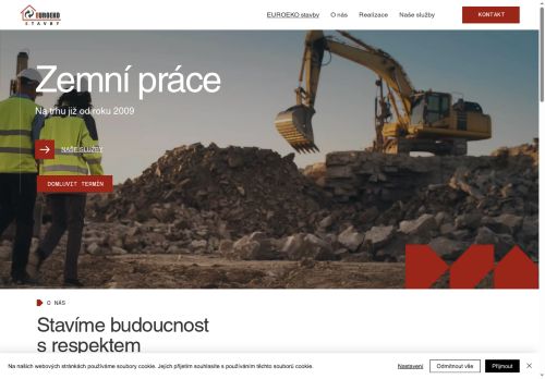 Webové stránky EUROEKO STAVBY s.r.o., Mělník