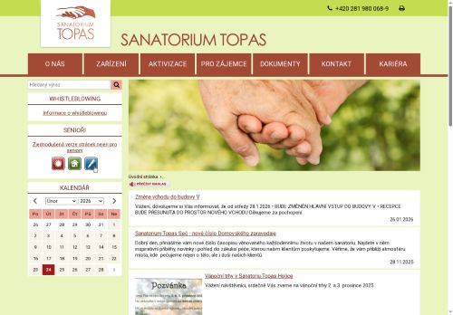 SANATORIUM TOPAS s.r.o. nabízí práci na pozici Sociální pracovník/pracovnice v obci Škvorec