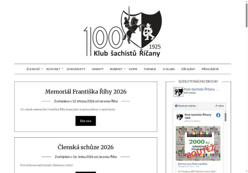 Zobrazit webové stránky Klub šachistů Říčany