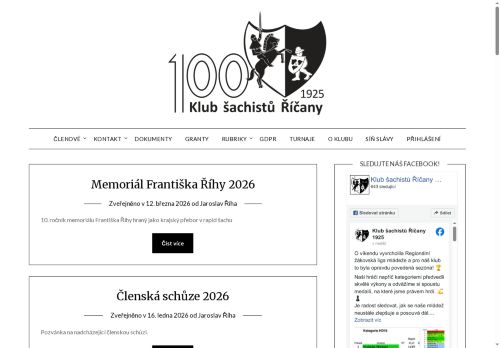Zobrazit webové stránky Klub šachistů Říčany