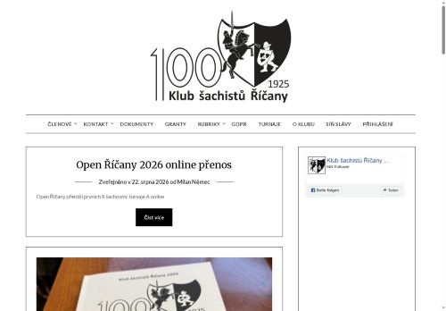 Zobrazit webové stránky Klub šachistů Říčany