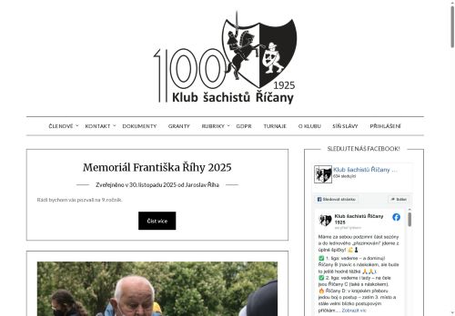 Zobrazit webové stránky Klub šachistů Říčany