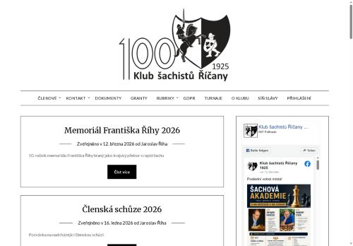Zobrazit webové stránky Klub šachistů Říčany