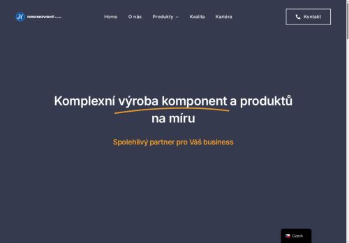Webové stránky HRONOVSKÝ s.r.o., Zdice