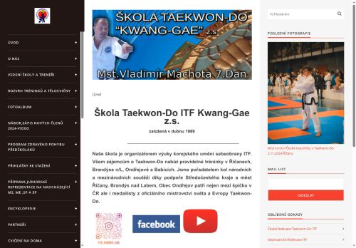 Zobrazit webové stránky Škola Taekwon-Do ITF Kwang-Gae z.s.