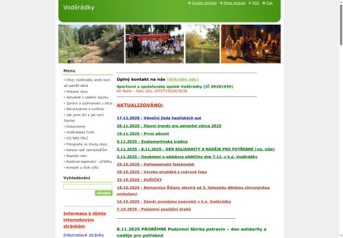 Zobrazit webové stránky Sportovní a společenský spolek Voděrádky