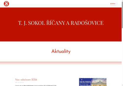 Zobrazit webové stránky TJ Sokol Říčany