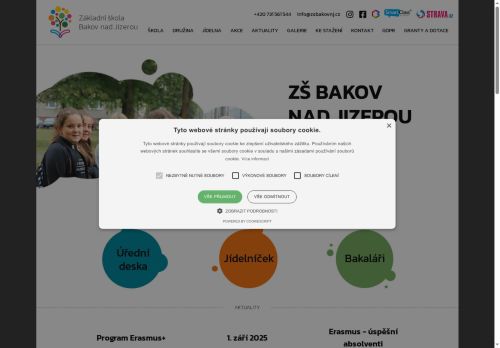 Webové stránky Základní škola Bakov nad Jizerou,okres Mladá BoleslaV, Bakov nad Jizerou