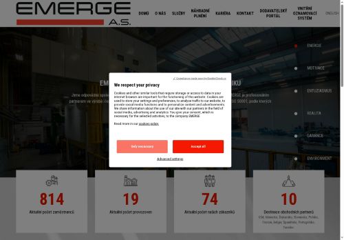 EMERGE, a.s. nabízí práci na pozici Údržbár/zámečník v obci Mladá Boleslav