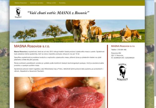 MASNA Rosovice s.r.o. nabízí práci na pozici dělník potr. výroby v obci Rosovice