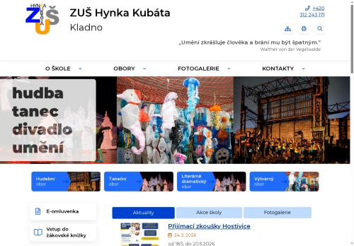 Zobrazit webové stránky Základní umělecká škola Hynka Kubáta Kladno