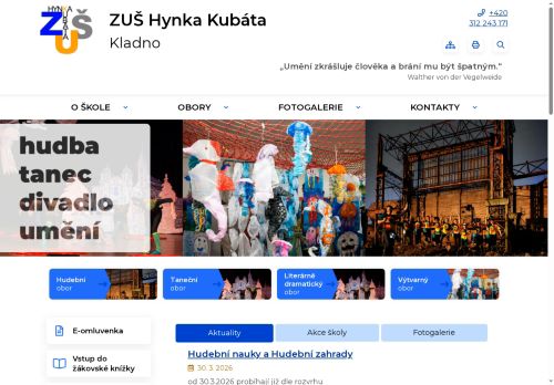 Zobrazit webové stránky Základní umělecká škola Hynka Kubáta Kladno