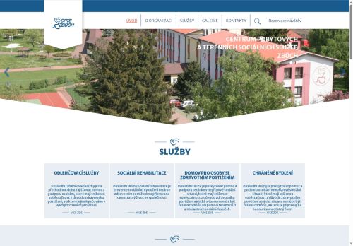 Webové stránky Centrum pobytových a terénních sociálních služeb Zbůch, Zbůch