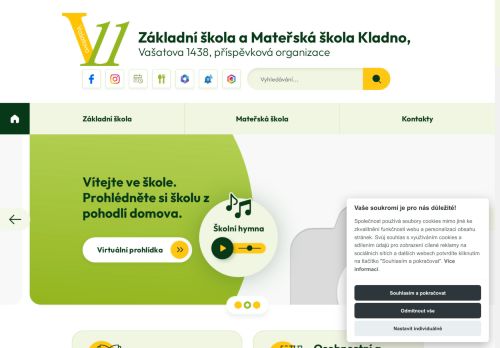 Zobrazit webové stránky Základní škola a Mateřská škola Kladno Vašatova