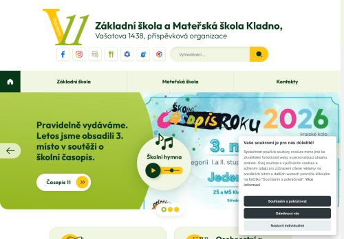 Zobrazit webové stránky Základní škola a Mateřská škola Kladno Vašatova