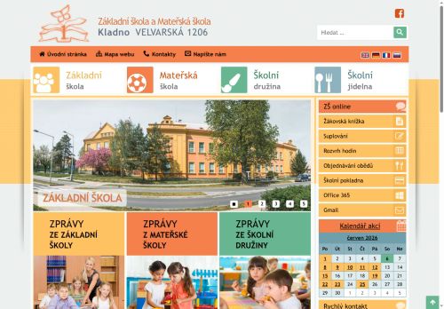 Zobrazit webové stránky Základní škola a Mateřská škola Kladno Velvarská