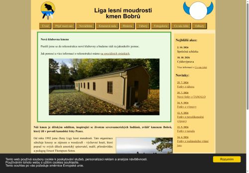 Zobrazit webové stránky Liga lesní moudrosti kmen Bobrů