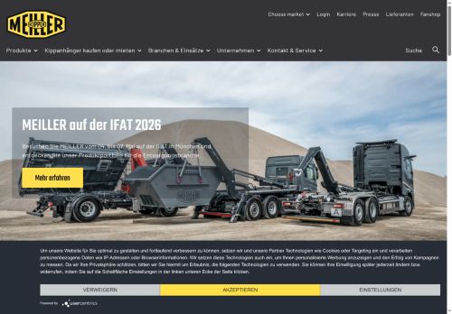 Webové stránky F.X. MEILLER Slaný s.r.o., Slaný