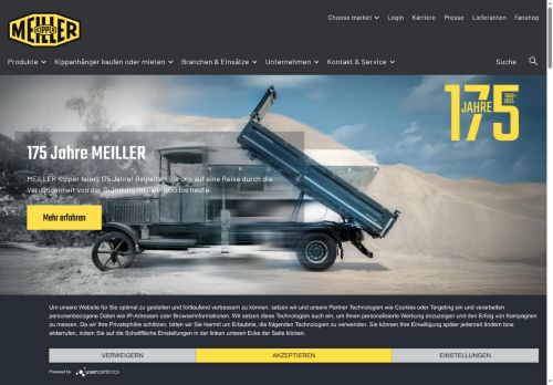 Webové stránky F.X. MEILLER Slaný s.r.o., Slaný