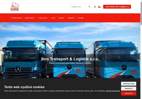 Webové stránky Ihro Transport & Logistik s.r.o., Chodová Planá