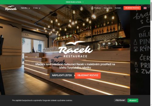 Webové stránky RACEK SRBY s.r.o., Tuchlovice