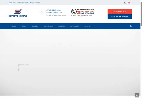 Webové stránky SYSTHERM s.r.o., Plzeň