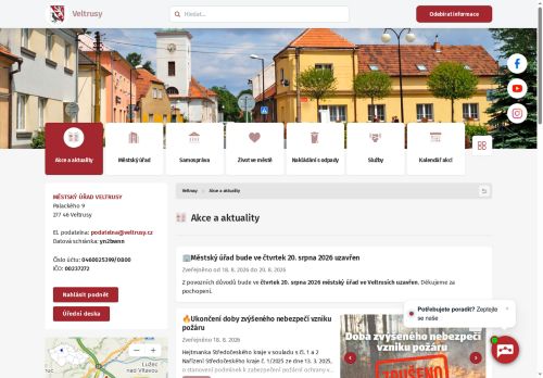 Zobrazit webové stránky Městský úřad Veltrusy
