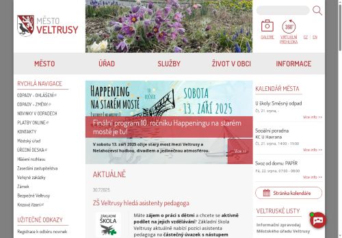 Zobrazit webové stránky Městský úřad Veltrusy
