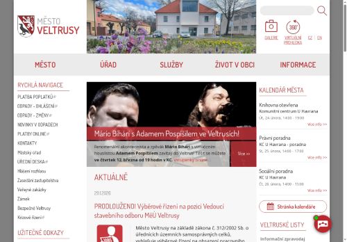 Zobrazit webové stránky Městský úřad Veltrusy