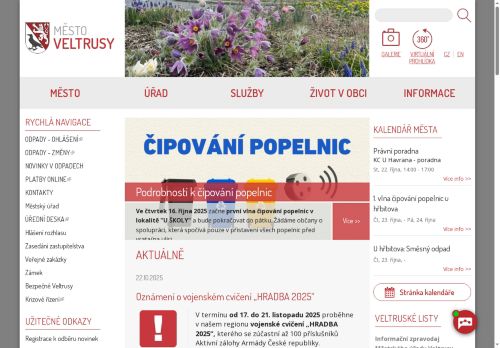 Zobrazit webové stránky Městský úřad Veltrusy