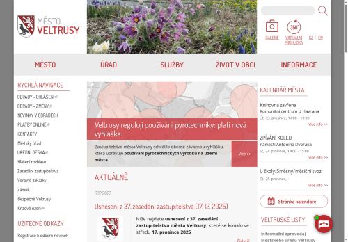 Zobrazit webové stránky Městský úřad Veltrusy